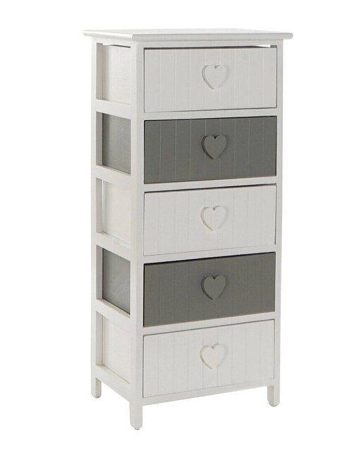 Imagen 0 de Cajonera paulownia 40x29x90 corazones