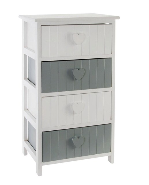 Imagen 0 de Cajonera paulownia 40x29x73 corazones