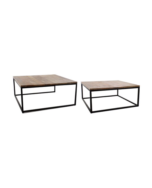 Imagen 0 de Mesa centro set 2 metal mango
