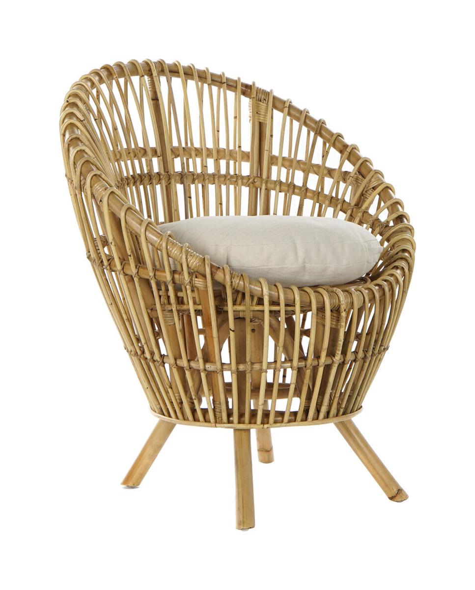 Imagen 0 de Sillón ratán y algodón