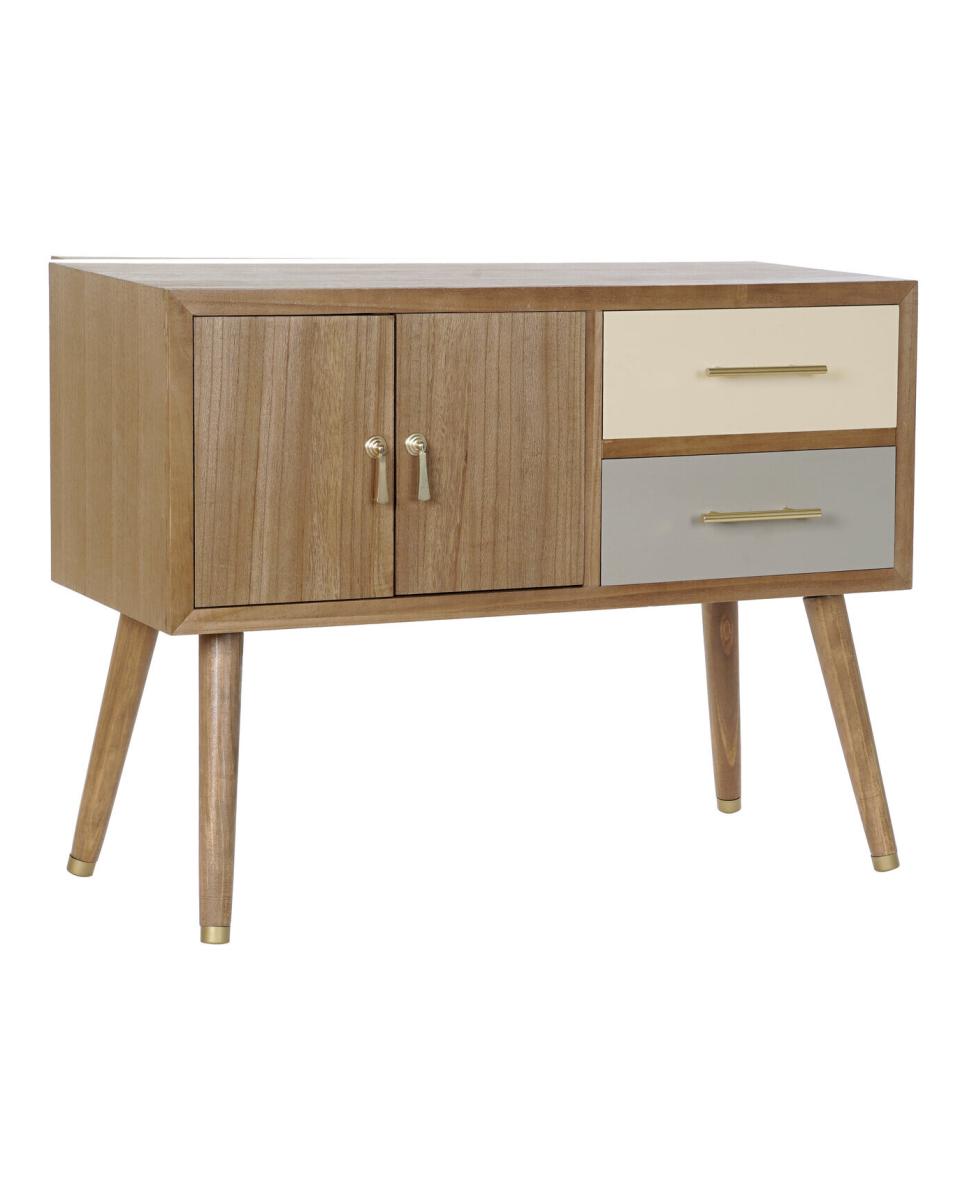Imagen 0 de Mueble tv paulownia metal 90 x 34 x 66,5 gris