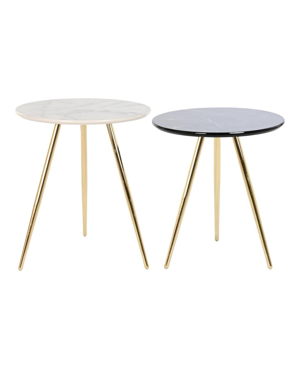 Imagen 0 de Mesita auxiliarset 2 metal resina 46 x 46 x 45