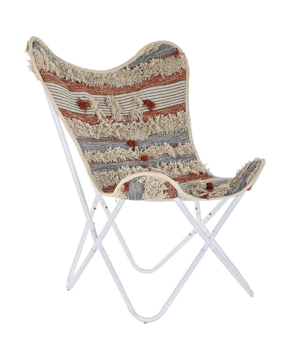 Imagen 0 de Sillón Algodón hierro 74x65x90 mariposa naranja