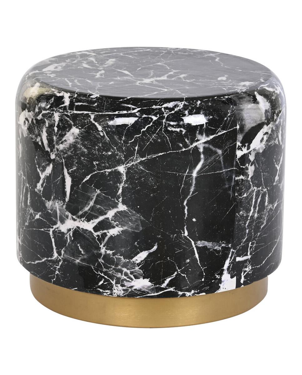 Imagen 0 de Mesita auxiliar hierro 50x50x45 simil mármol negro