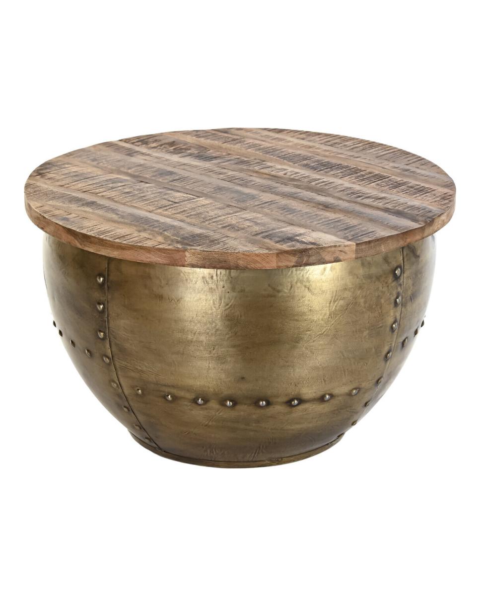 Imagen 0 de Mesa café mango metal dorado