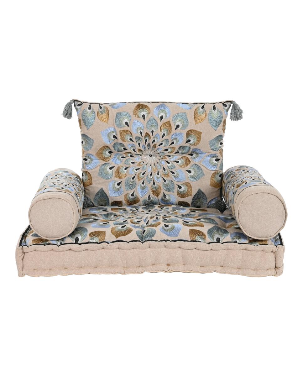 Imagen 0 de Sillón set 4 algodón 90x50x55 doble azul