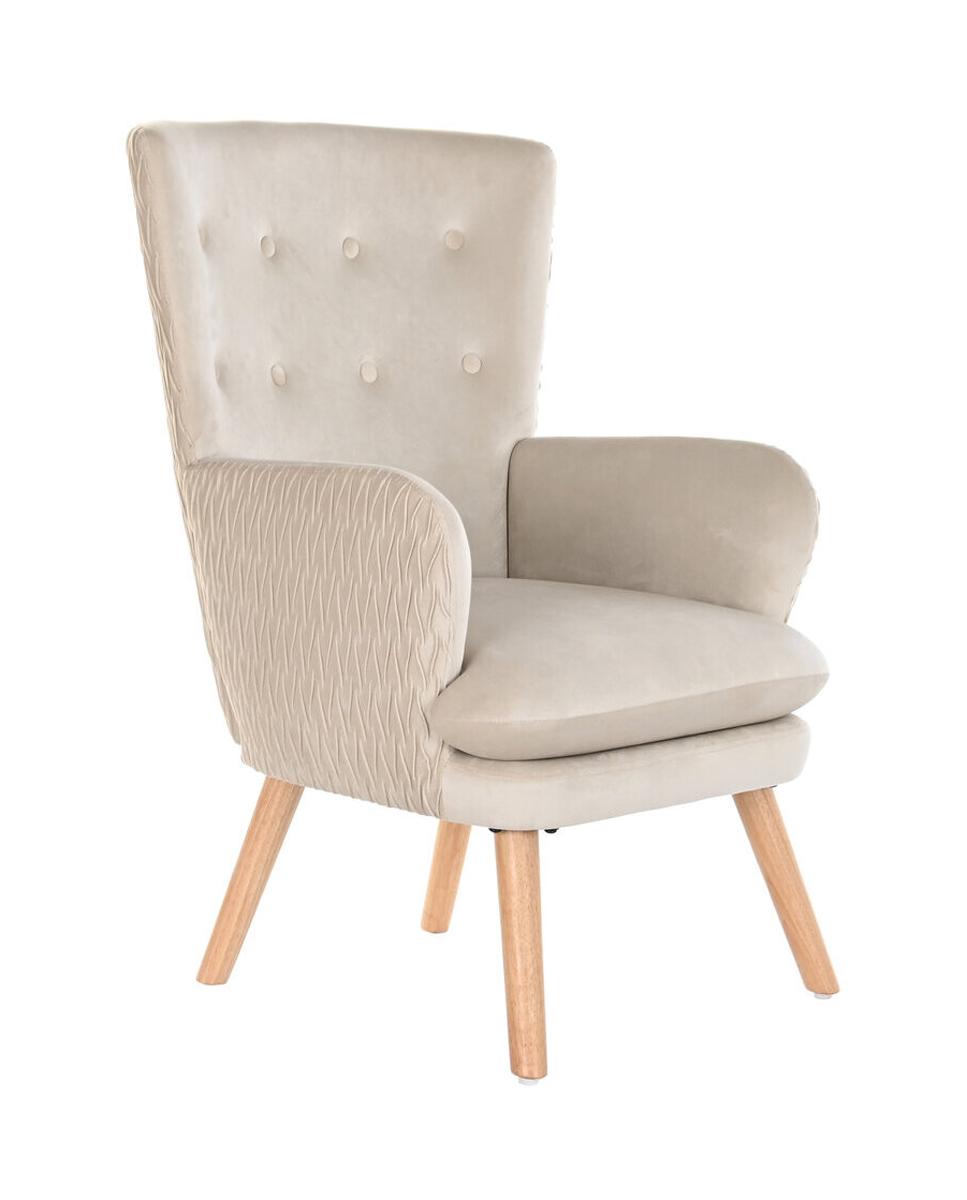 Imagen 0 de Butaca poliéster madera 67x70x95 beige