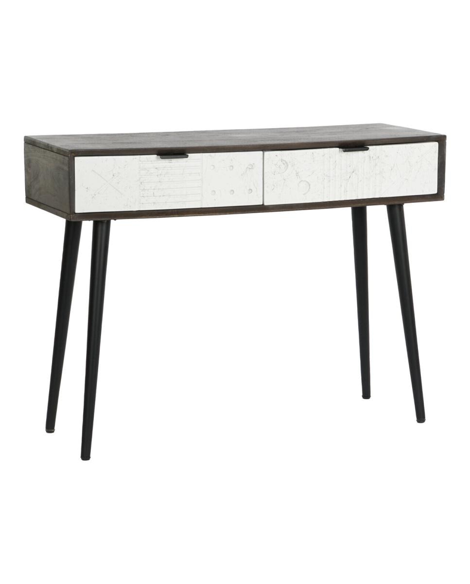 Imagen 0 de Consola mango metal 105x35x77 blanco