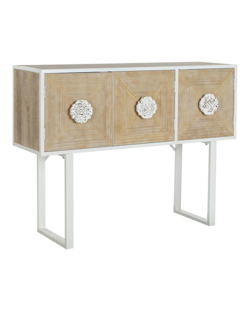 Imagen 0 de Consola abeto metal 120x35x90 blanco