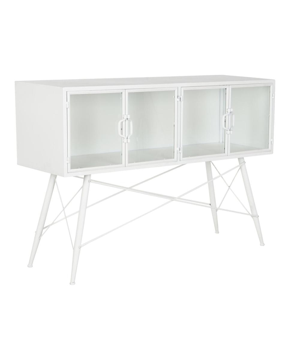 Imagen 0 de Consola metal cristal 120 x 35 x 80 17,1 kg blanco