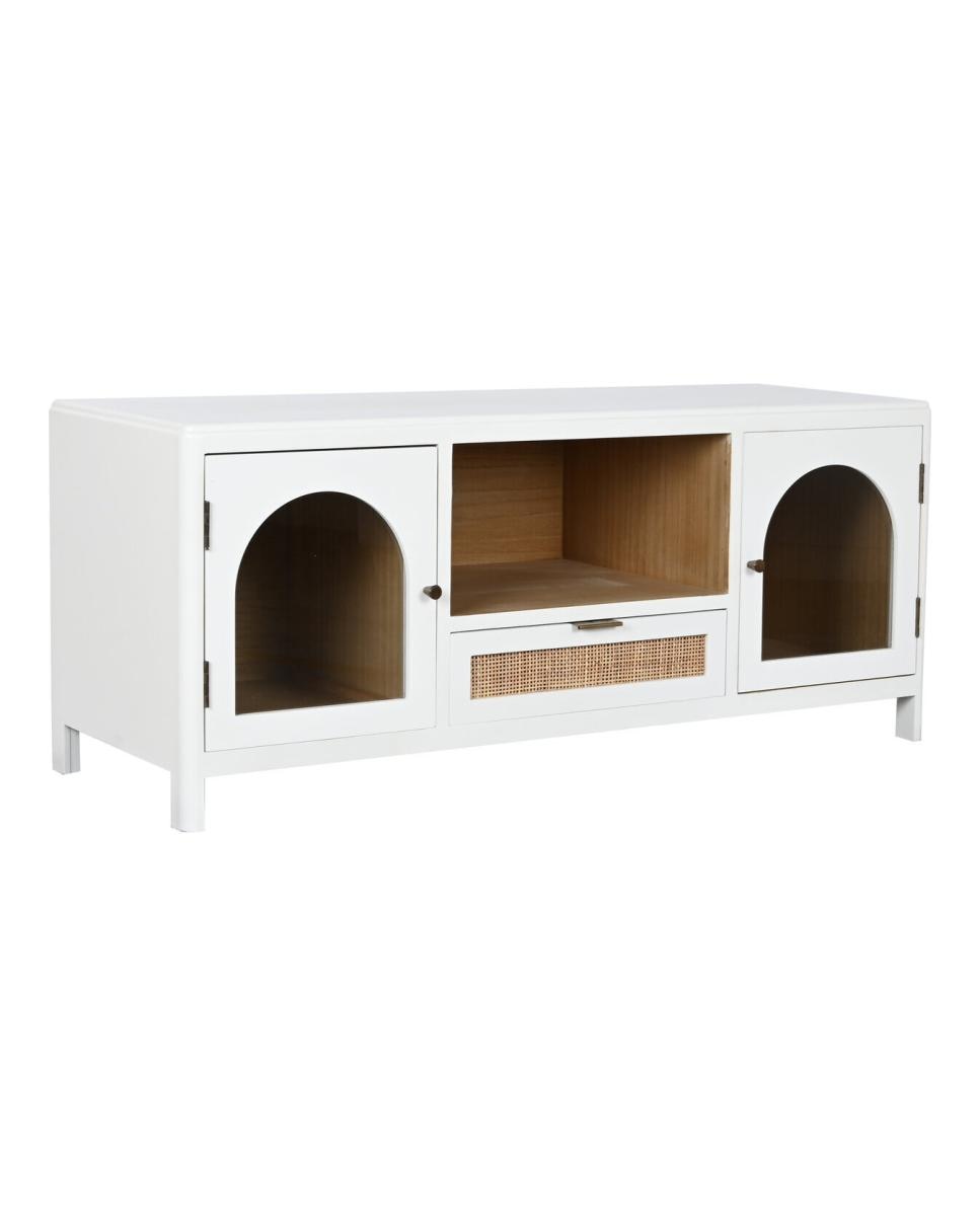 Imagen 0 de Mueble tv paulownia cristal 120x40x50 blanco