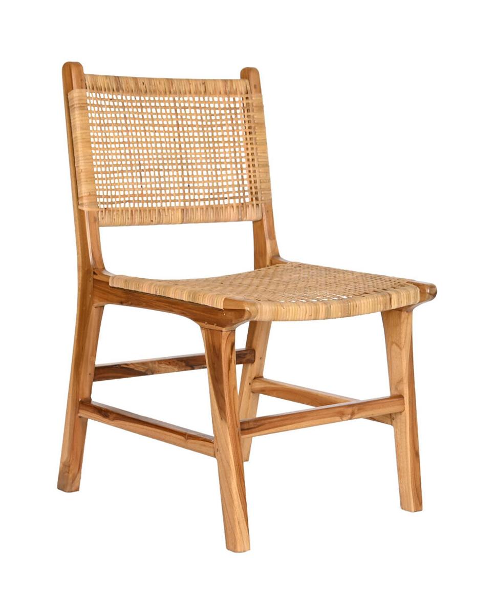 Imagen 0 de Silla teca ratán 51x55x86 marrón claro