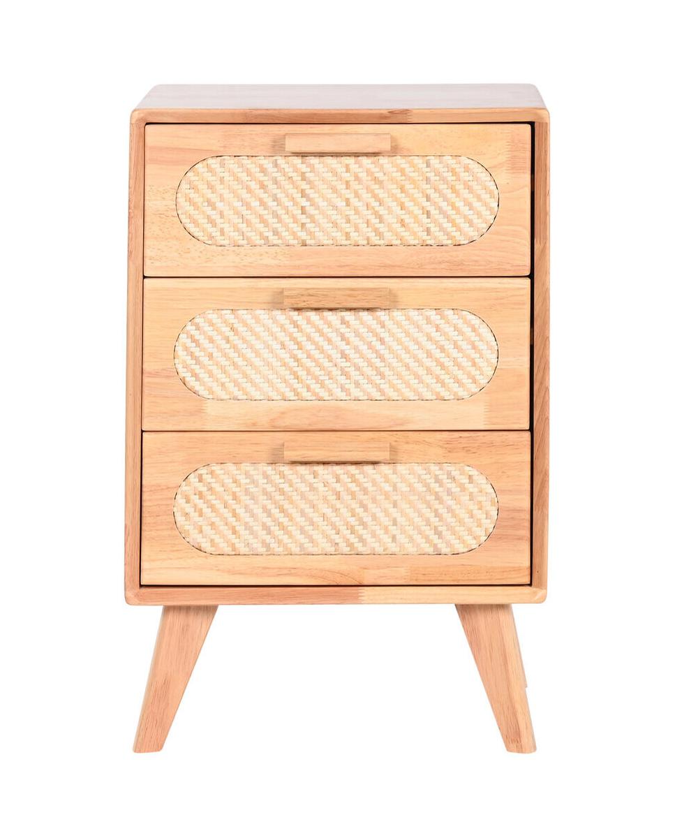 Imagen 0 de Cajonera rubberwood ratán 40x30x63 10,85 natural