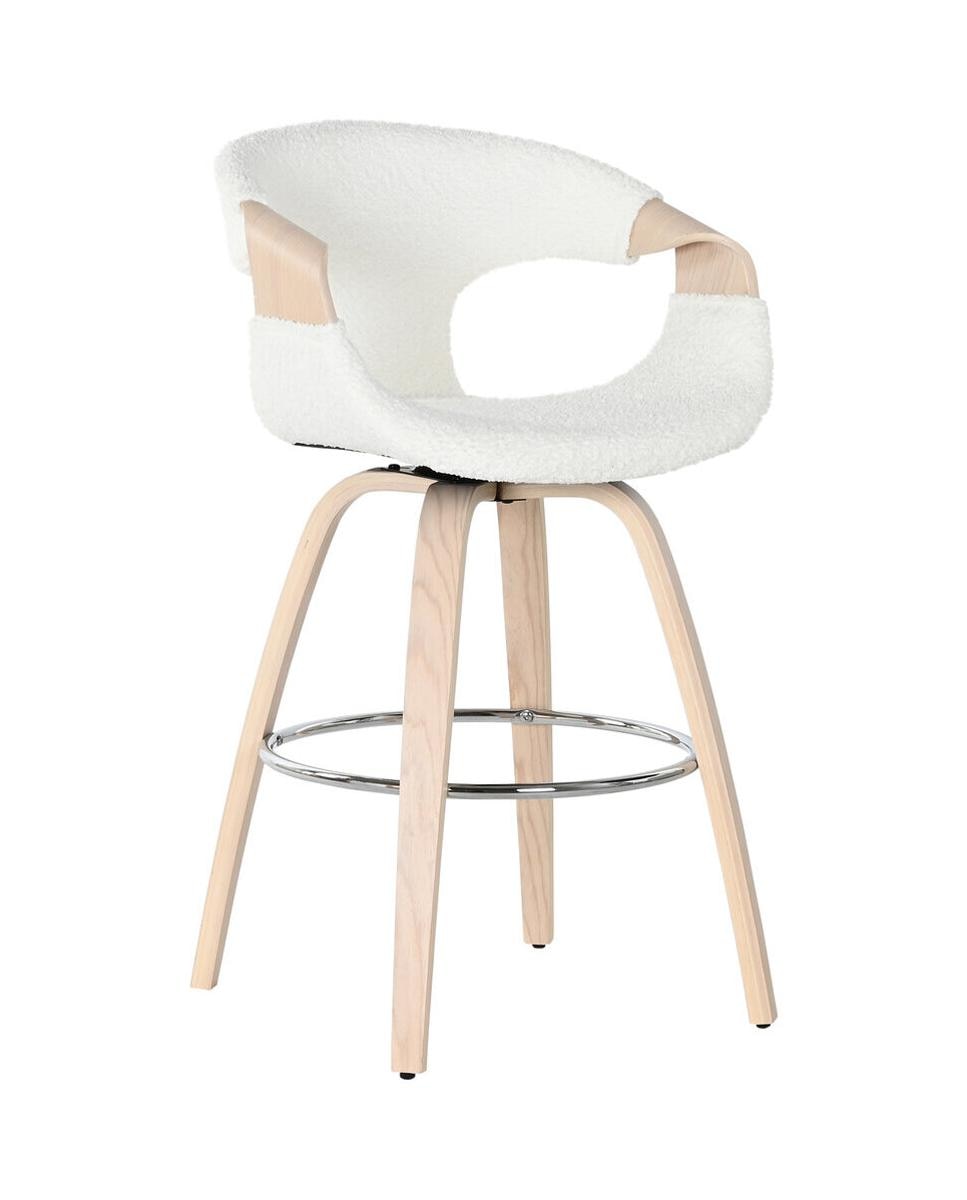 Imagen 0 de Taburete madera poliéster 55,5x52,5x92,5 blanco