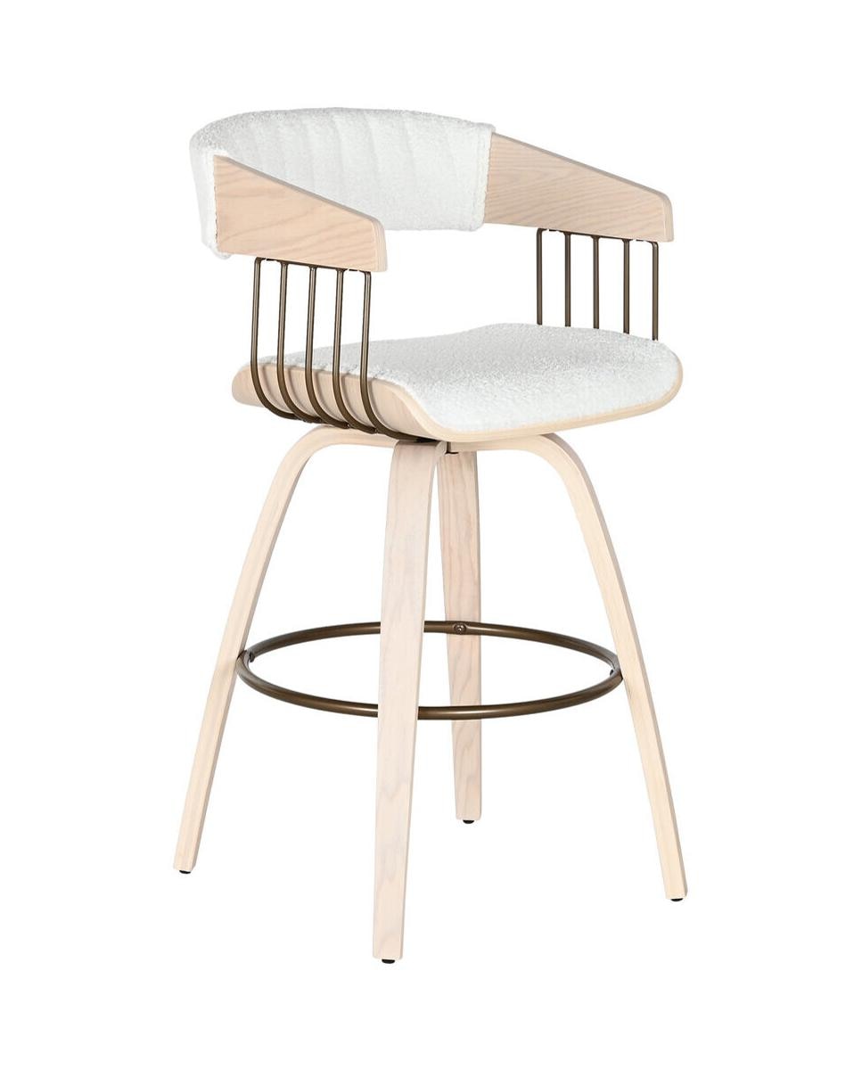 Imagen 0 de Taburete madera poliéster 51,5x47,5x94,5 blanco