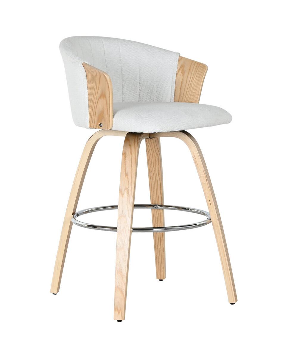 Imagen 0 de Taburete madera poliéster 58x56x95 blanco
