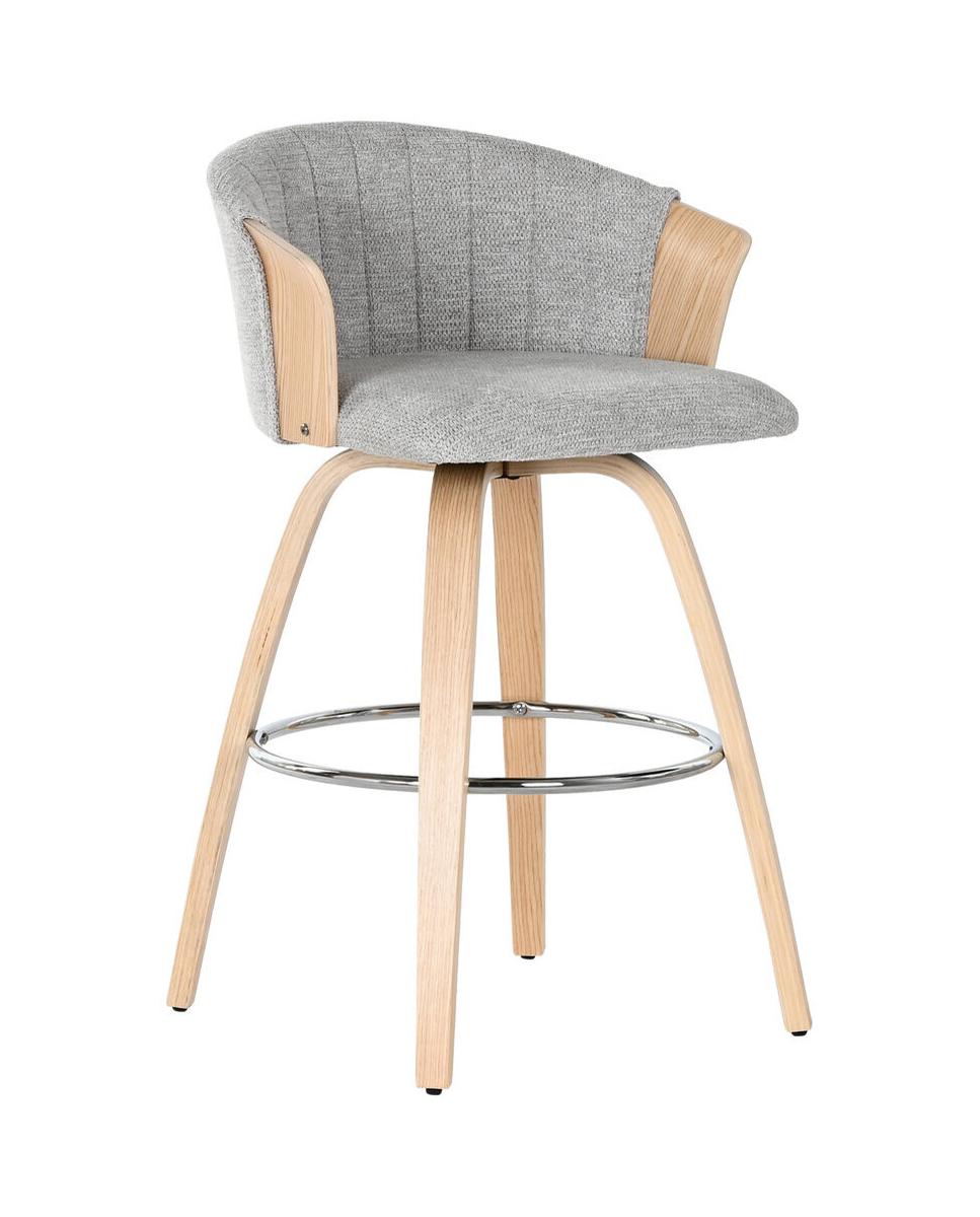 Imagen 0 de Taburete madera poliéster 58x56x95 gris