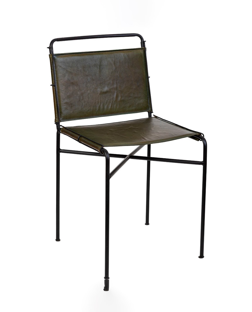 Imagen 0 de Silla de metal tapizada en cue