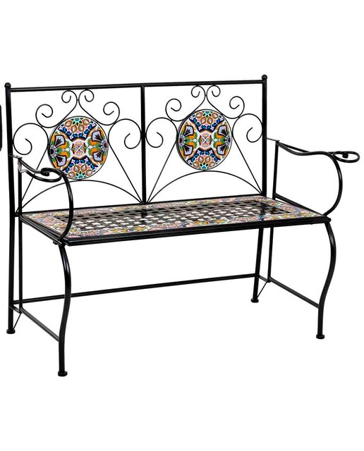 Imagen 0 de Banco de mosaico y forja