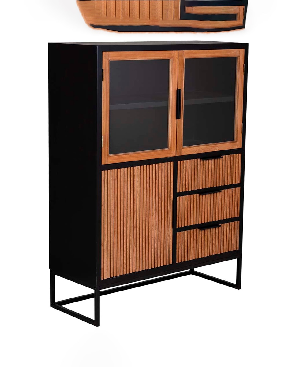 Imagen 0 de Vitrina de 3 puertas y 3 cajon