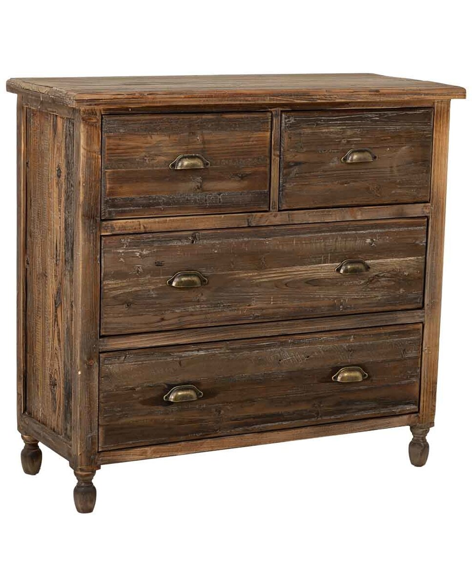 Imagen 0 de Comoda de madera con 4 cajónes