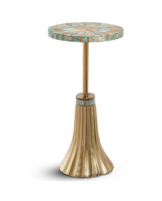 Imagen 0 de Mesa auxiliar madera base meta