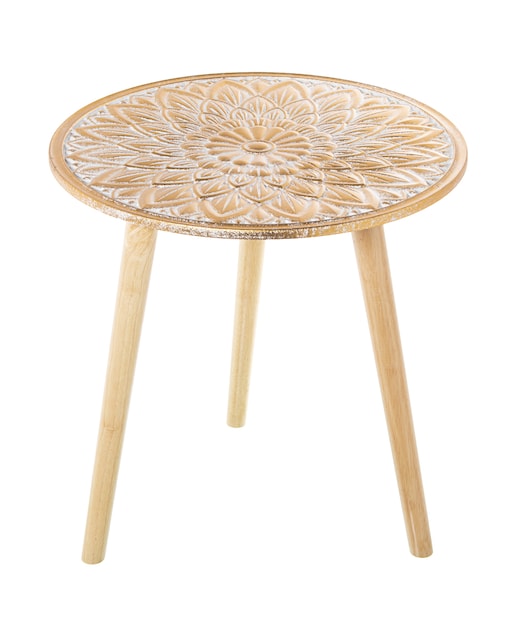 Imagen 0 de Mesa auxiliar madera calada 60