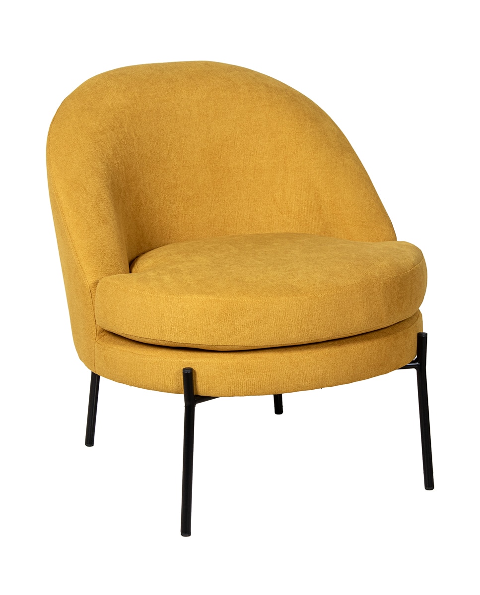 Imagen 0 de Sillon tela mostaza patas meta
