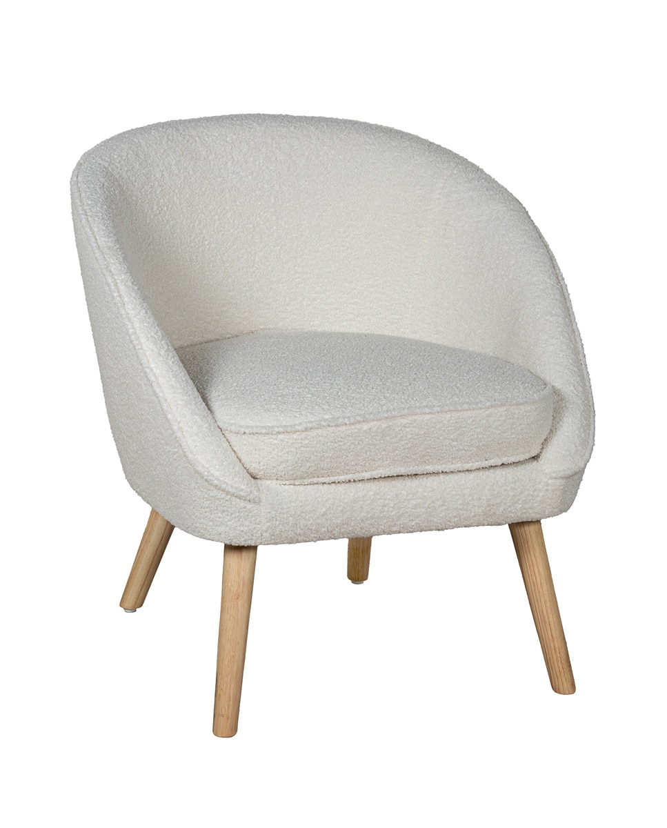 Imagen 0 de Sillon tela patas madera 76x73