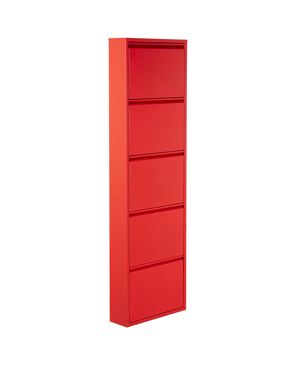 Imagen 0 de Zapatero metal 5 cajones rojo