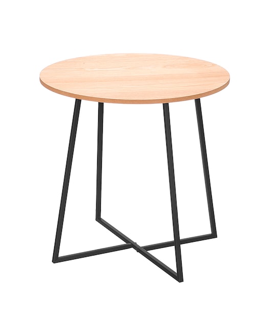 Imagen 0 de Mesa auxiliar con patas negras y 40cm de diámetro.