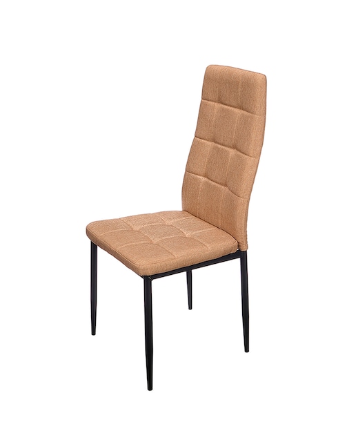 Imagen 0 de Pack 4 sillas con respaldo alto de loneta en color beige.