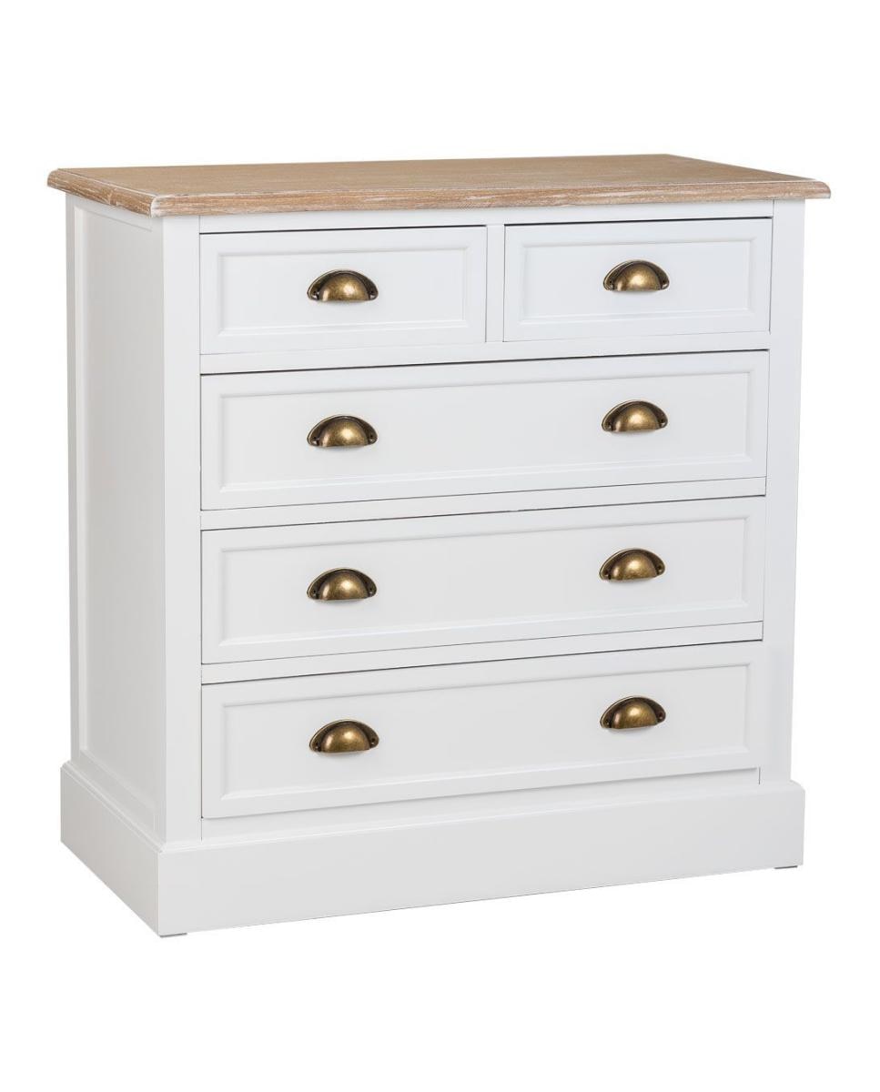 Imagen 0 de Comoda de madera de 5 cajones