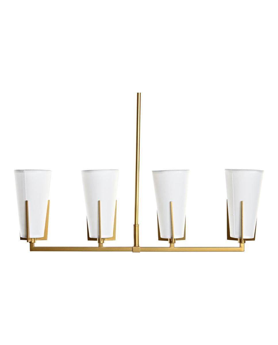 Imagen 0 de Lámpara techo metal cristal dorado