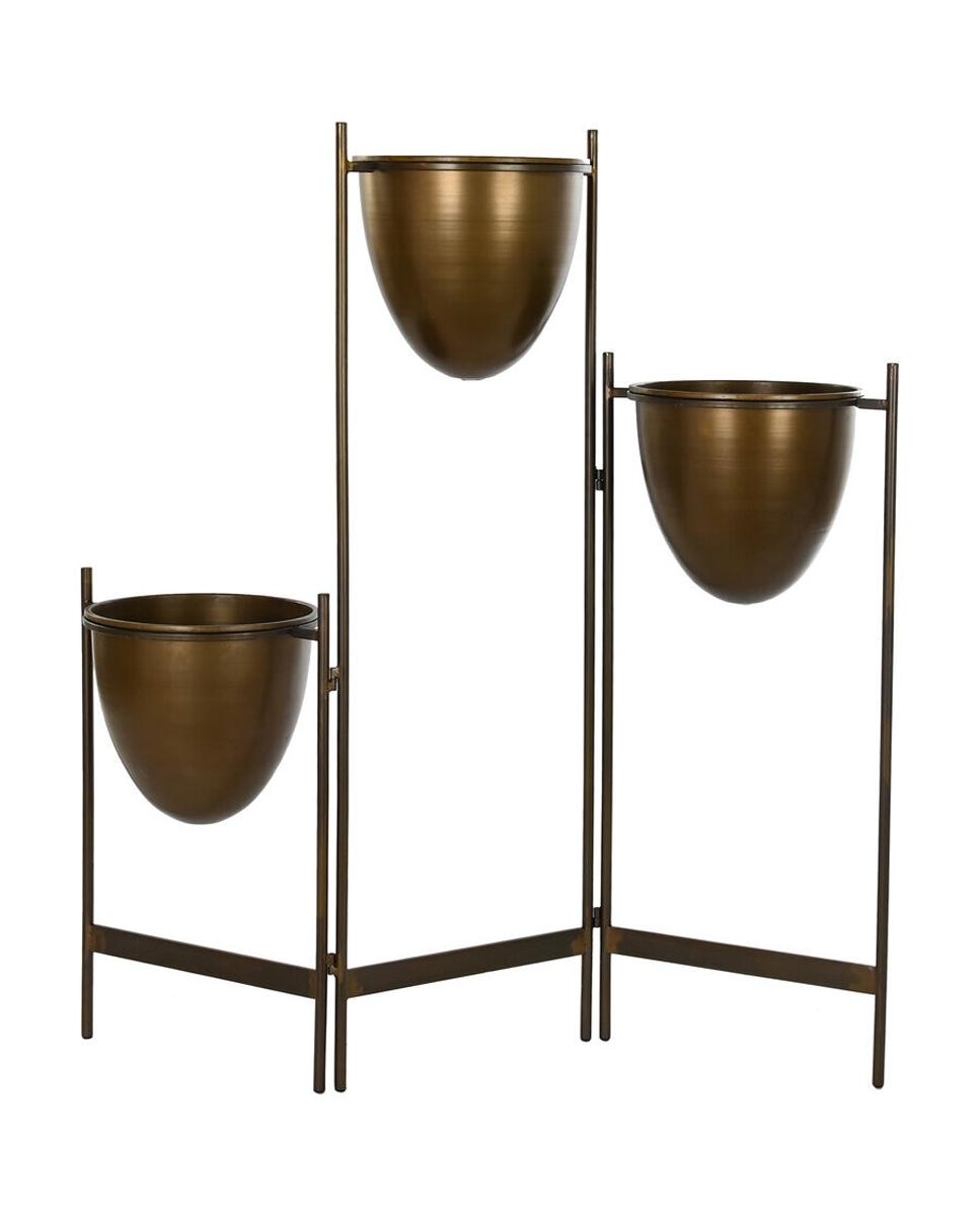 Imagen 0 de Macetero metal 35x26,5x105 cobrizo