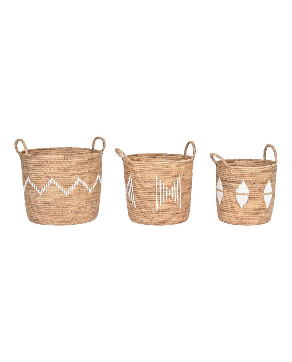 Imagen 0 de Cesta set 3 seagrass cuerda 46x46x48 natural