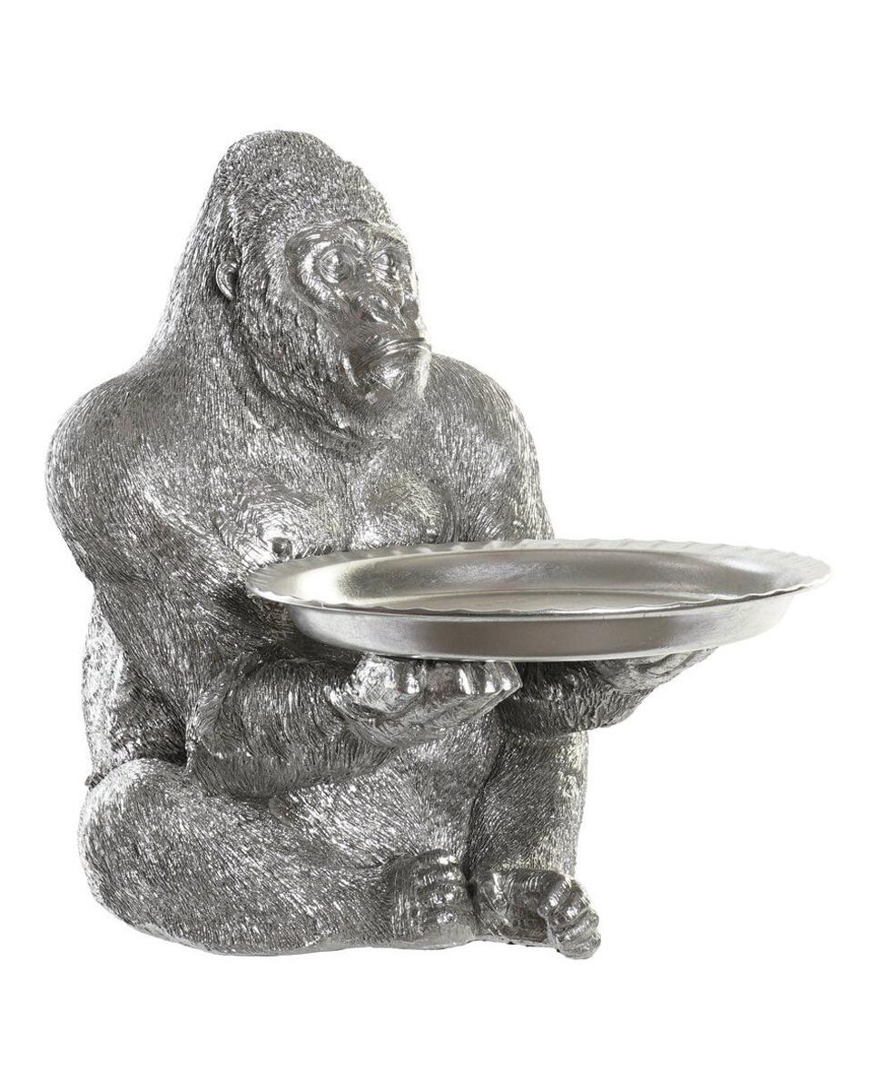 Imagen 0 de Figura resina 38x55x52 gorila plateado