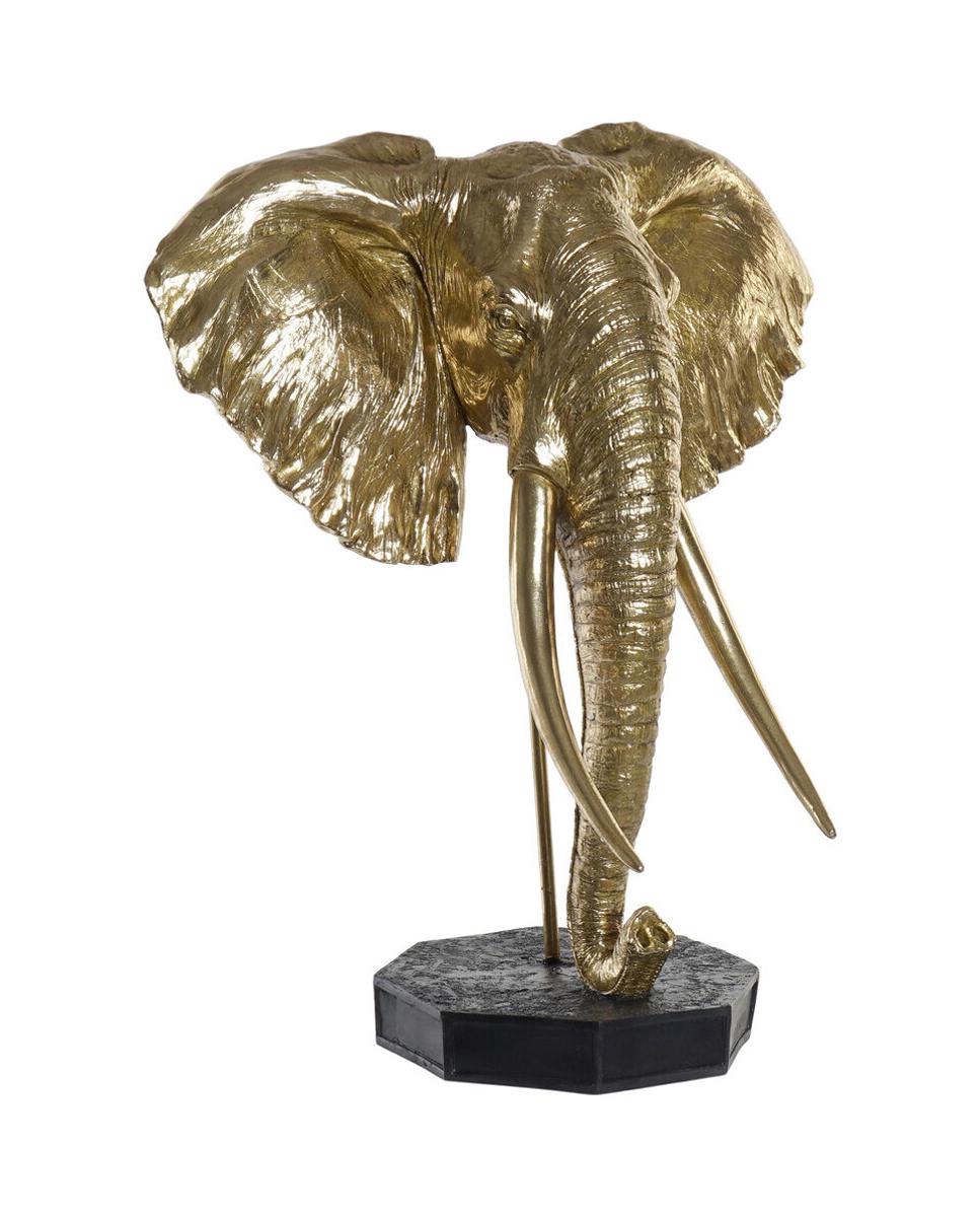Imagen 0 de Figura resina metal 60x36x73 elefante dorado
