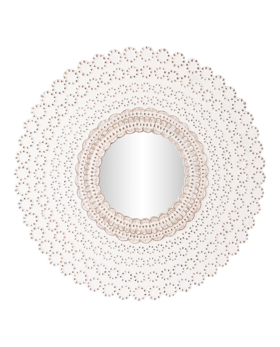 Imagen 0 de Espejo mdf cristal 120x2,5x120 decapé blanco