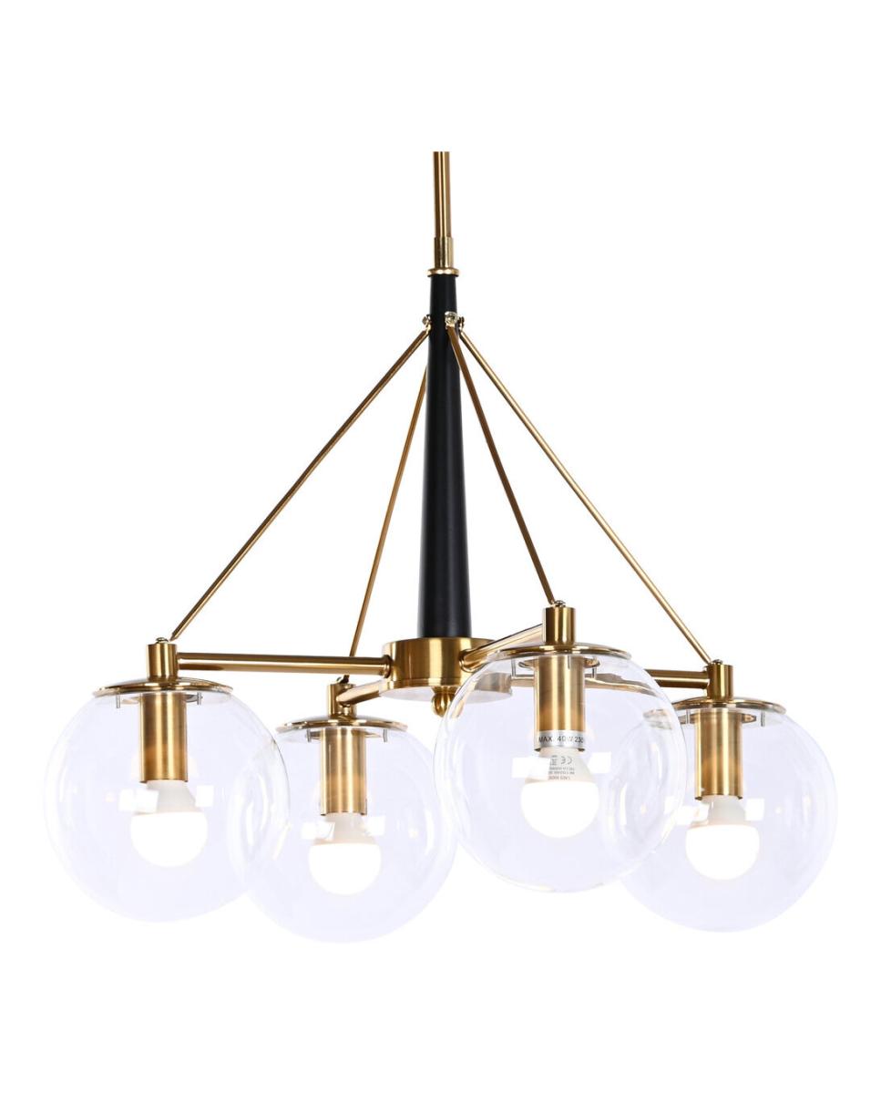 Imagen 0 de Lámpara techo metal cristal 50x50x144 bolas dorado