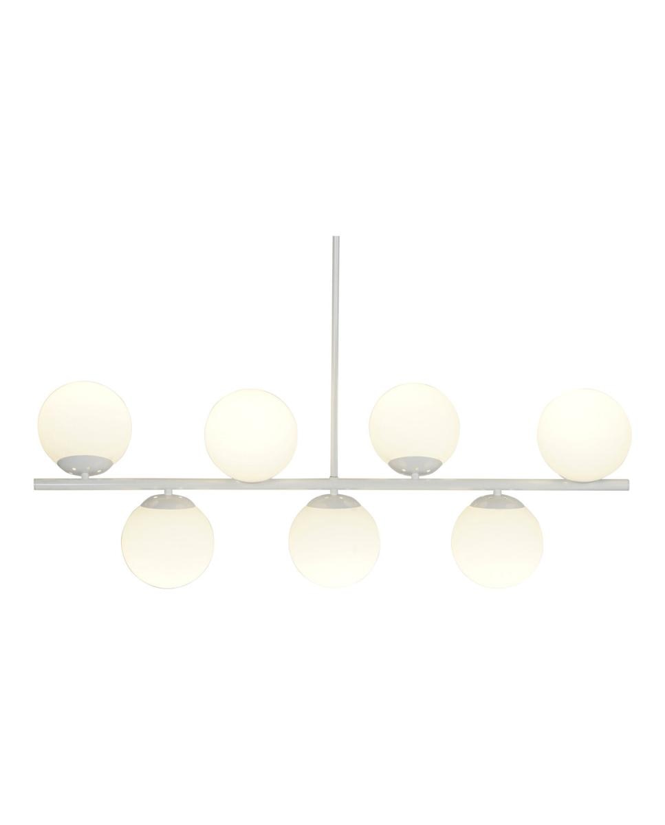 Imagen 0 de Lámpara techo metal cristal 98x21x22 bolas blanco