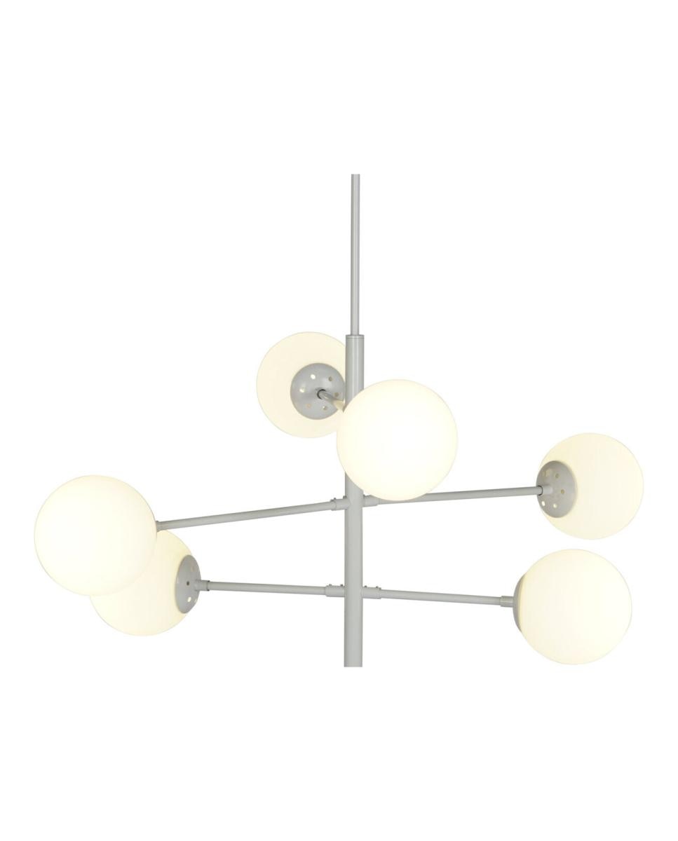 Imagen 0 de Lámpara techo metal cristal 96x73x50 bolas blanco