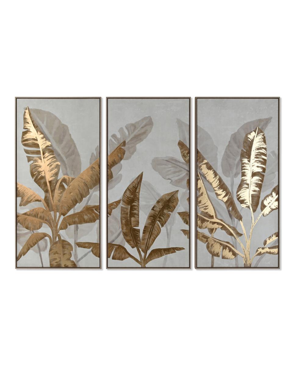 Imagen 0 de Cuadro set 3 ps lienzo 180 x 4 x 120 palmeras