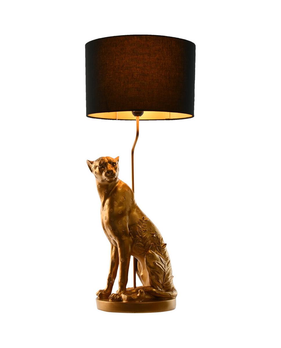 Imagen 0 de Lámpara sobremesa resina 33 x 33 x 78,5 leopardo