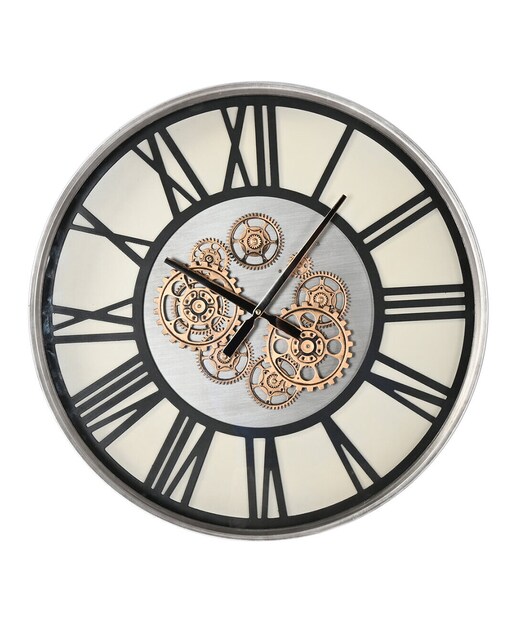 Imagen 0 de Reloj pared metal cristal 60x8