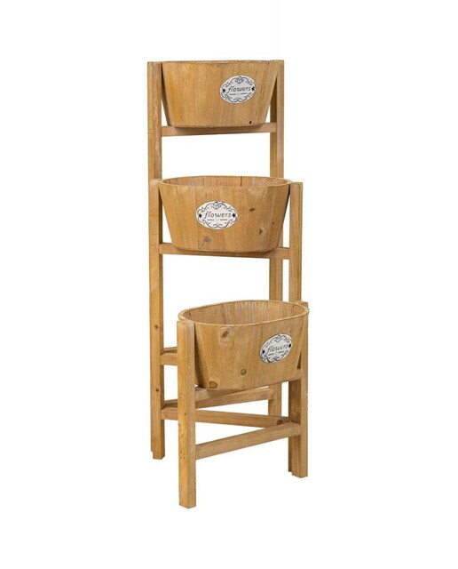 Imagen 0 de Soporte con 3 cestos de madera