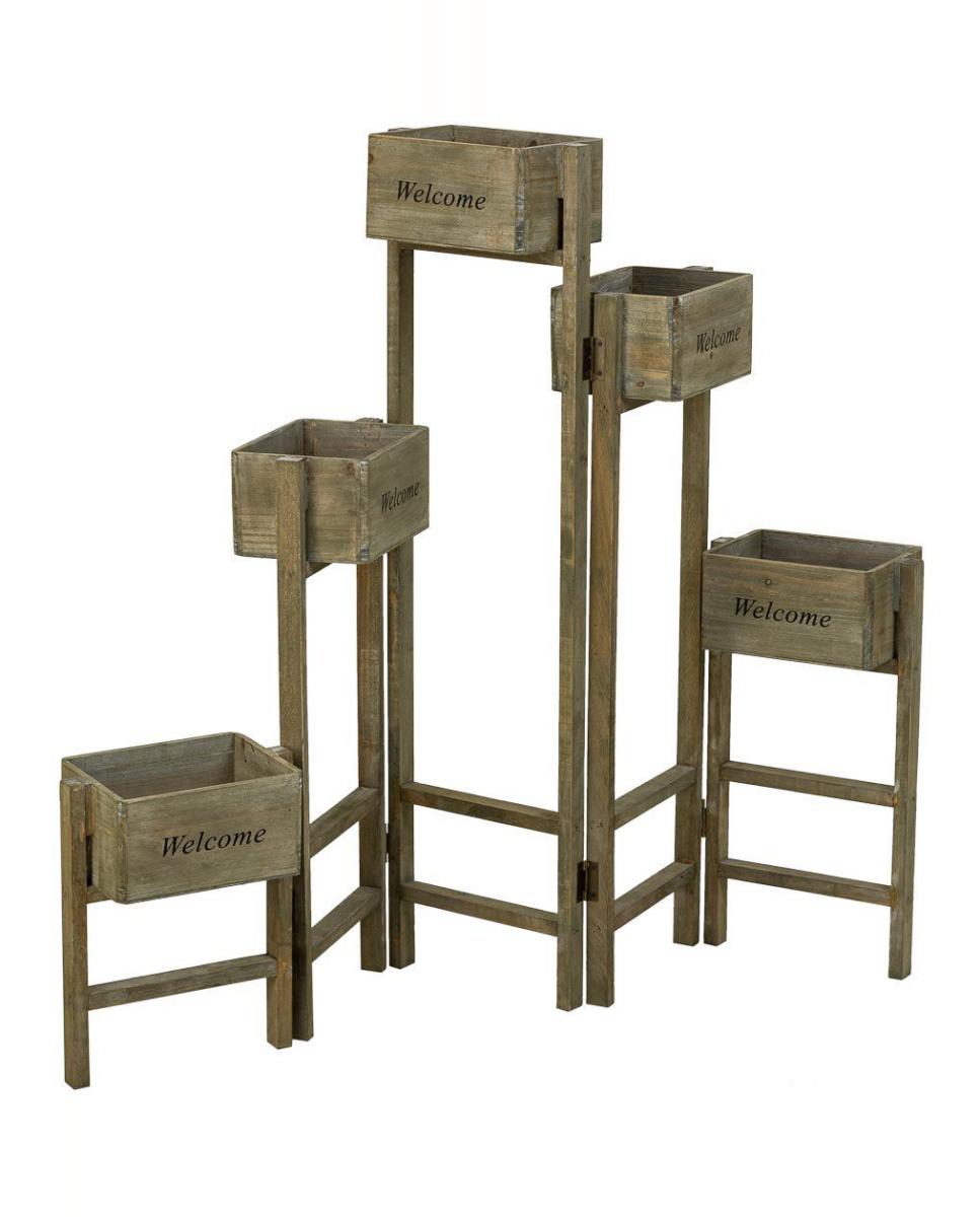 Imagen 0 de Soporte con 5 cestos de madera