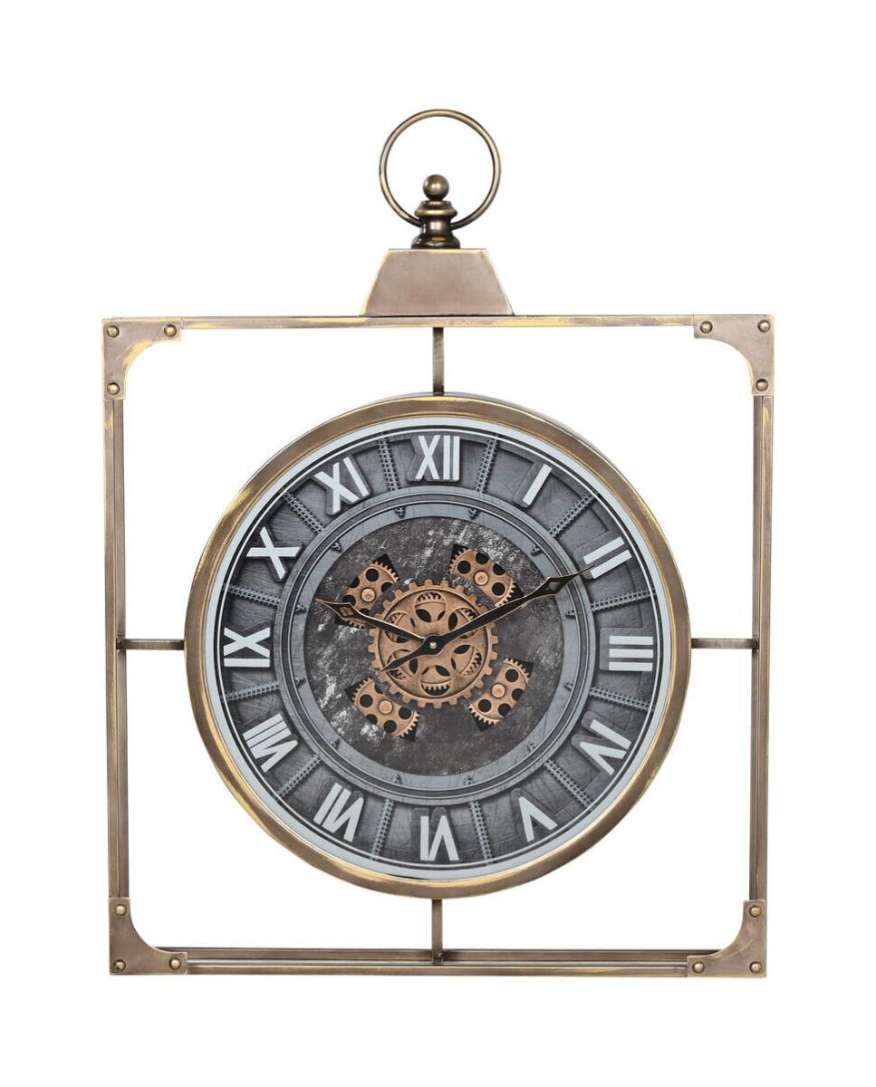 Imagen 0 de Reloj pared hierro cristal 60x9x80