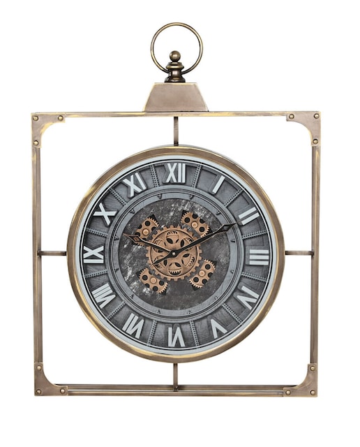 Imagen 0 de Reloj pared hierro cristal 60x9x80