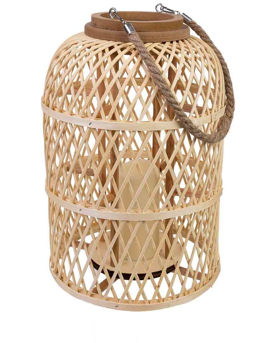 Imagen 0 de Farol bambú y madera con asa